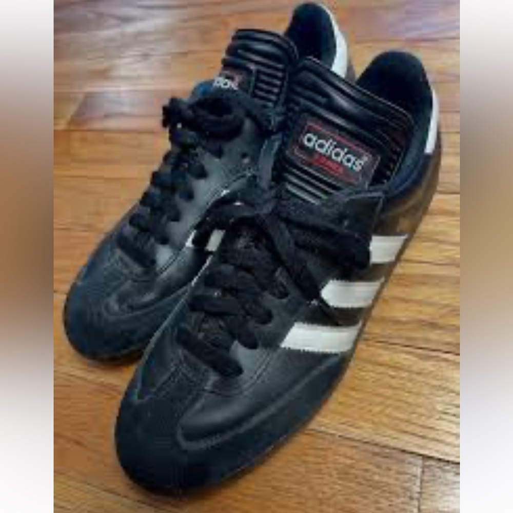 Adidas Women’s  Black Athletic Shoes with White Stripes